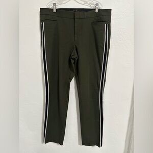 Banana Republic Dark Green Joggers with White Stripes